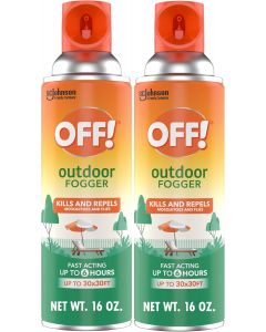 OFF! Outdoor Insect and Mosquito Repellent Fogger Backyard Pretreat Kills and Repels Insects up to 900 Square, Bundle of 2