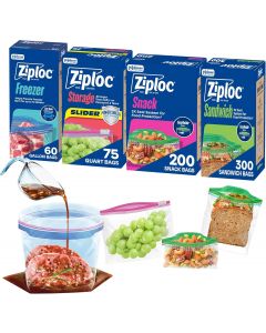 [Delivered by May 3, 2026] Ziploc Brand 635 Count Food Storage and Sandwich Bags Variety 635 Count