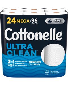 Cottonelle Ultra Clean Mega Bathroom Tissue Cotton Pack Of 24