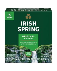 Irish Spring Deodorant Soap Bars 3 Count, Bundle of 3