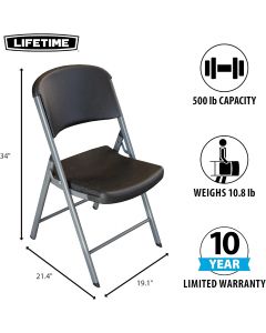 LIFETIME 80407 Folding Chairs 4 Pack