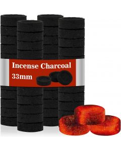MAQIHAN 50PCS Incense Charcoal Briquettes - Quick Light Charcoal, Bundle of 3