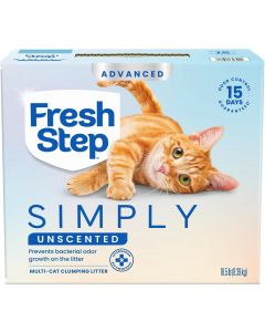 Fresh Step Advanced Simply Unscented Multi Cat Clumping Cat Litter 18.5 lb, Bundle of 2