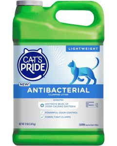 Cat&#039;s Pride NEW Antibacterial Cat Litter: Destroys 99.9% of Odor-Causing 12 Pounds, Bundle of 3