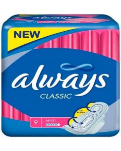 Always Always Classic (Size 2) Sanitary Napkins with Wings, Bundle of 3