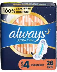 Always Ultra Thin Pads for Women 26 Count, Bundle of 3