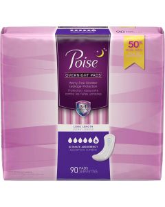 Poise Incontinence Overnight Pads 90 Count