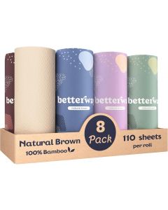 Betterway Bamboo Natural Brown Paper Towels Plastic