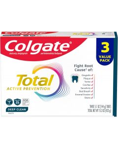 Colgate Total Deep Clean Toothpaste 3 Pack, 5.1 oz, Bundle of 3