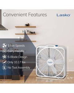 Lasko Weather-Shield Performance Box Fan 20 Inch
