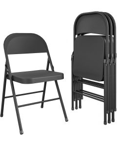 Cosco All-Steel Metal Folding Chair Metal 4-Pack