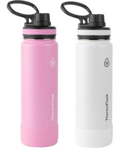 [Delivered by May 8, 2026] ThermoFlask Stainless Steel Water Bottles 2-Pack Stainless Steel Dishwasher Safe 2-Pack, 24 oz