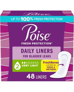 Poise Daily Liners 48 ct, Bundle of 4