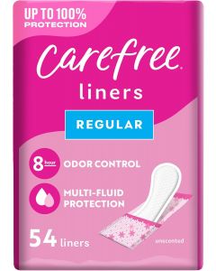 Carefree Panty Liners for Women 54 ct, Bundle of 7