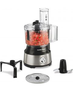 Hamilton Beach Food Processor &amp; Vegetable Chopper for Slicing Stainless Steel