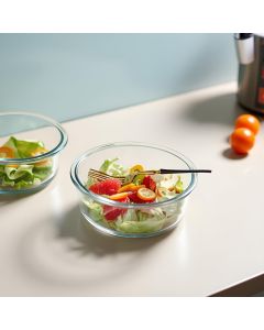 R.repad yay 12Oz Round Glass Food Containers With Glass 12Oz, Bundle of 2
