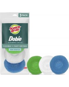 Scotch-Brite Non-Scratch Plastic Scrubbing Pads Plastic 3 Pack, Bundle of 6