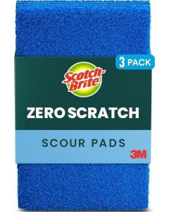 Scotch-Brite Zero Scratch Scouring Pad 3 Pack, Bundle of 7