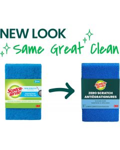 Scotch-Brite Zero Scratch Scouring Pad Nonstick Glass, Bundle of 8