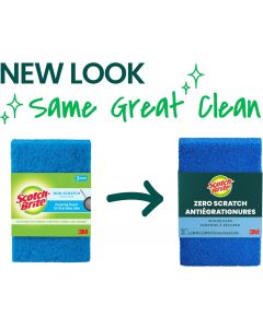 Scotch-Brite Zero Scratch Scouring Pad Nonstick Glass, Bundle of 9