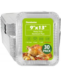 [Delivered by May 4, 2026] Demiwise Thickened 30 Pack Heavy Aluminum Heavy Duty 30 Pack, 9x13
