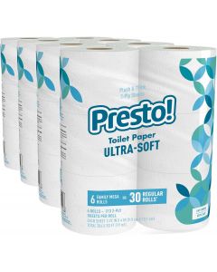 Presto! Brand - Presto! 2-Ply Ultra-Soft Toilet Paper Pack of 4