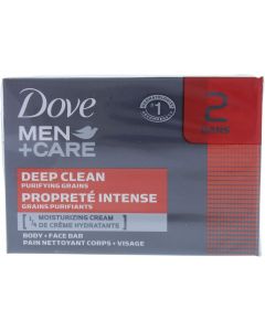 Dove Deep Clean Body and Face Bar by Dove for Men-2 x 4 oz Soap 4 oz, 2 x 4, Bundle of 3