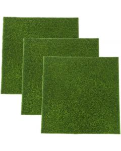 GUQIANLU 3Pcs Fake Grass Mat 6x6 Inches, Bundle of 5