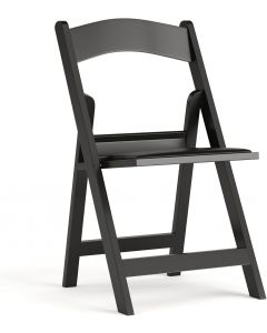 Flash Furniture Hercules™ Series Folding Chair - Black Resin – 1000LB Weight Capacity Comfortable Event Chair