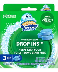 Scrubbing Bubbles Continuous Clean Toilet Drop-Ins Pack of 1, 3 Count, Bundle of 6