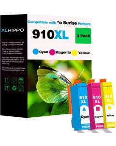 XLhippo 910XL Color Ink Cartridges Combo Pack Replacement 3-Pack
