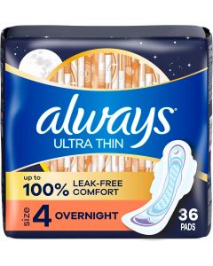 Always Ultra Thin Feminine Pads with Wings for Women 36 Count, Bundle of 3
