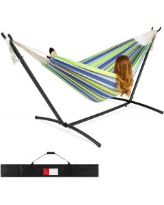 Best Choice Products Double Hammock with Steel Stand Cotton