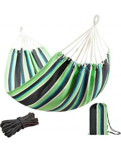 JoyView Brazilian Hammock for Single Preson - 78.8x39.4” Portable Cotton Hammock with Hanging Ropes &amp; Carry