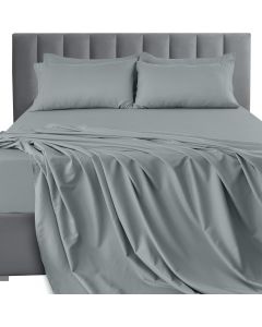 LDC LUX DECOR COLLECTION LUX Décor Queen Sheet Set Microfiber 6 Piece, Bundle of 2