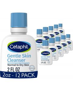 Cetaphil Gentle Cleanser 12ct, 2oz, Bundle of 2