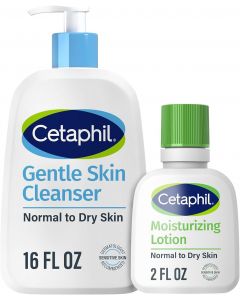 Cetaphil Gentle Cleanser 16oz, 2oz, Bundle of 2