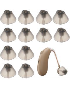 Lusofie 12 Pcs Silicone Hearing Aid Domes Silicone, Bundle of 4