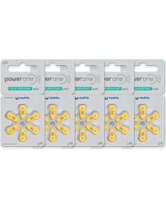 Power One size 10 No Mercury Hearing Aid Batteries (30, Bundle of 2