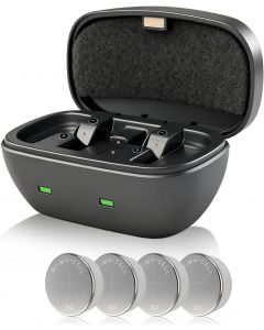 Wokyo 4Pcs Upgraded Hearing Aid Batteries 312 Rechargeable with Charger Rechargeable Portable