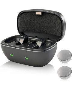 Wokyo 2Pcs 312 Rechargeable Hearing Aid Batteries and Battery Charger Rechargeable Portable