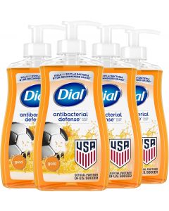 Dial Antibacterial Defense Liquid Hand Soap + Pack of 4, Bundle of 3