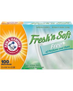 Arm &amp; Hammer Fabric Softener Dryer Sheets 100 Count, Bundle of 4