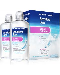 Bausch + Lomb Sensitive Eyes Saline Solution Pack of 2, Bundle of 3