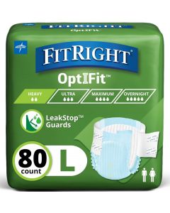 [Delivered by May 7, 2026] FitRight Adult Diapers 80 Count, 44in, 56in