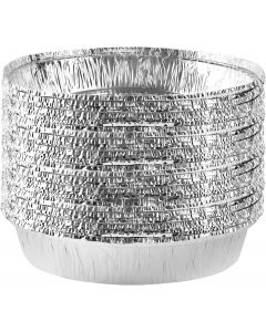 PLASTICPRO 9&#039;&#039; Inch Round Tin Foil Pans Disposable Aluminum Plastic Oven Safe Pack of 20, Bundle of 2