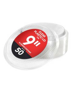 IDL Packaging 9&quot; Round Dome Lid for Foil Pan (Pack Plastic Pack of 50