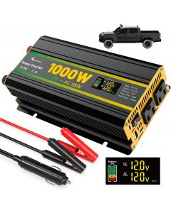 [Delivered by May 3, 2026] ALEOPIX 1000W Power Inverter 12V to 110V for Vehicles/Truck/Car/Laptop