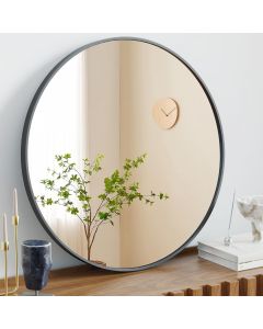 NEWBULIG Round Bathroom Mirror for Over Sink Metal 30 Inch