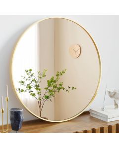 Sweetcrispy 24 in Round Bathroom Wall Mirror 24 in